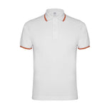 Polo manga corta con cuello y bocamangas jackard
