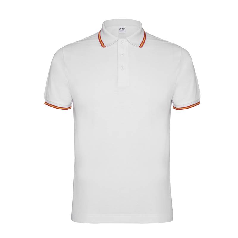 Polo manga corta con cuello y bocamangas jackard
