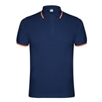 Polo manga corta con cuello y bocamangas jackard