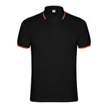 Polo manga corta con cuello y bocamangas jackard