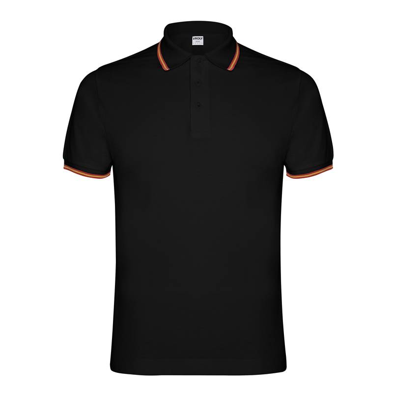 Polo manga corta con cuello y bocamangas jackard