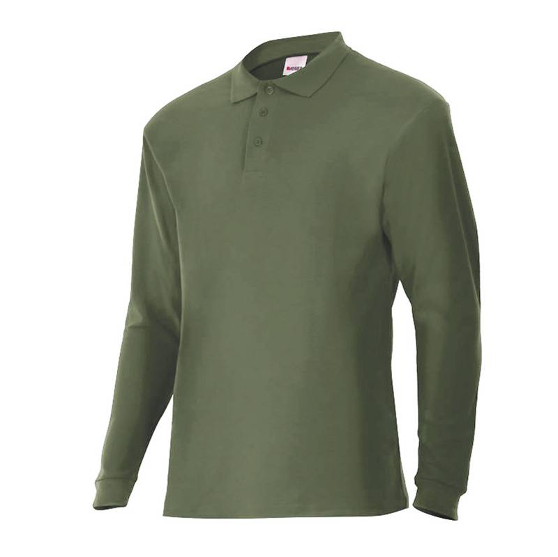 Polo de manga larga tejido transpirable