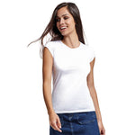 T-shirt feminina justa de manga curta