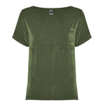 Camiseta satinada manga corta para mujer