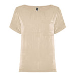 Camiseta satinada manga corta para mujer