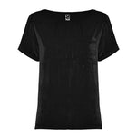 Camiseta satinada manga corta para mujer