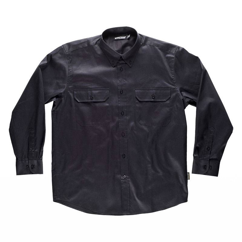 Camisa de manga larga, con dos bolsos de pecho con tapetas.  100% Algodón - KRNN Prove