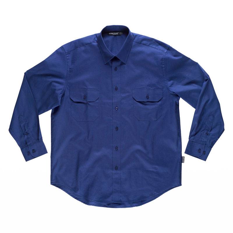 Camisa manga larga, dos bolsos de pecho con carteras.  100% Algodón. - KRNN Prove
