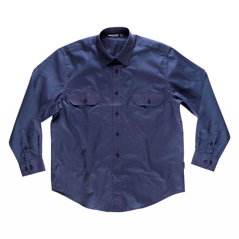 Camisa manga larga, dos bolsos de pecho con carteras.  100% Algodón. - KRNN Prove