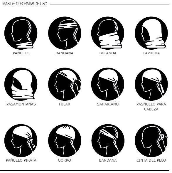 Braga para cuello 12 formas de uso