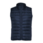 Colete feminino leve acolchoado com toque de penas