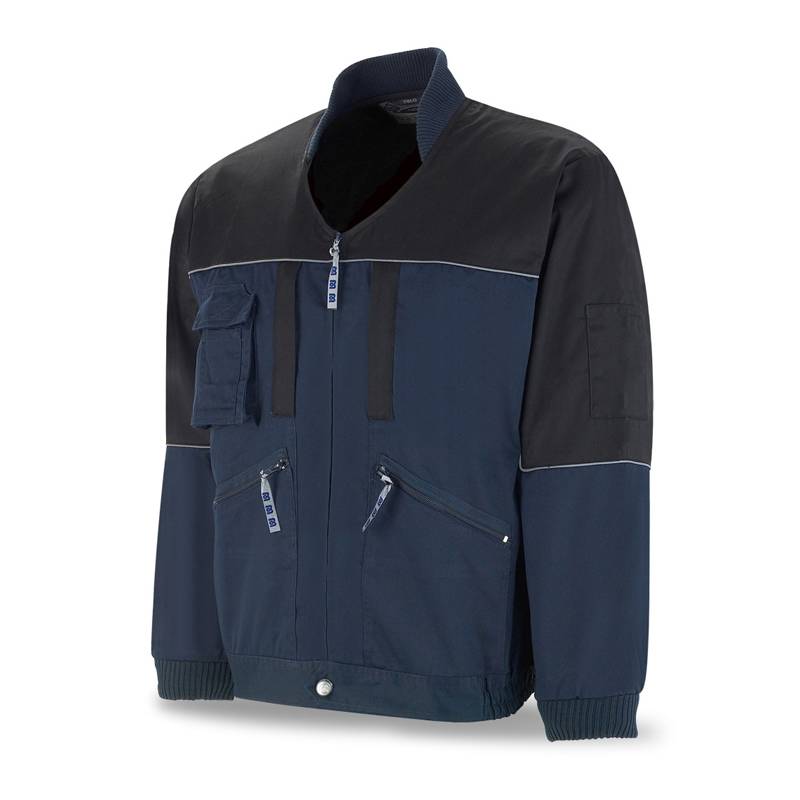 Cazadora tergal azul marino/negro MA588-CAN