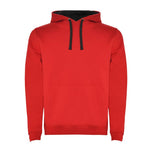 Sweatshirt com capuz bicolor