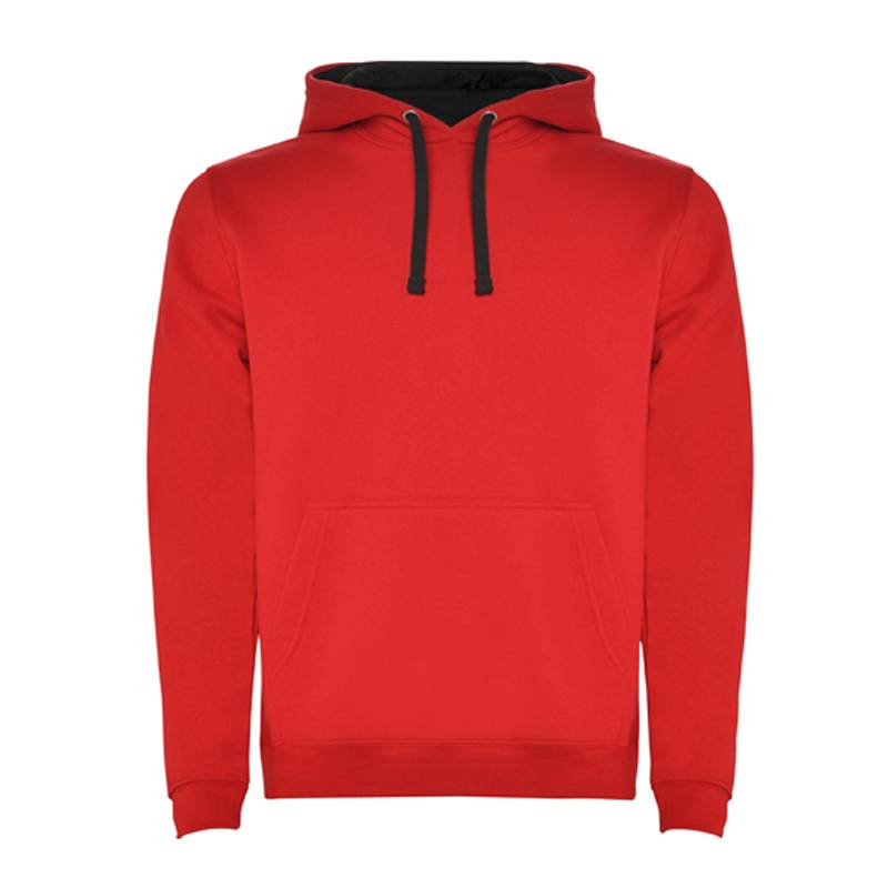 Sweatshirt com capuz bicolor