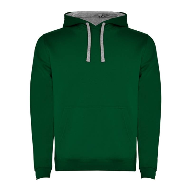 Sweatshirt com capuz bicolor