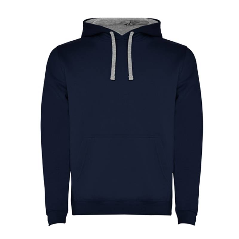 Sudadera con capucha bicolor
