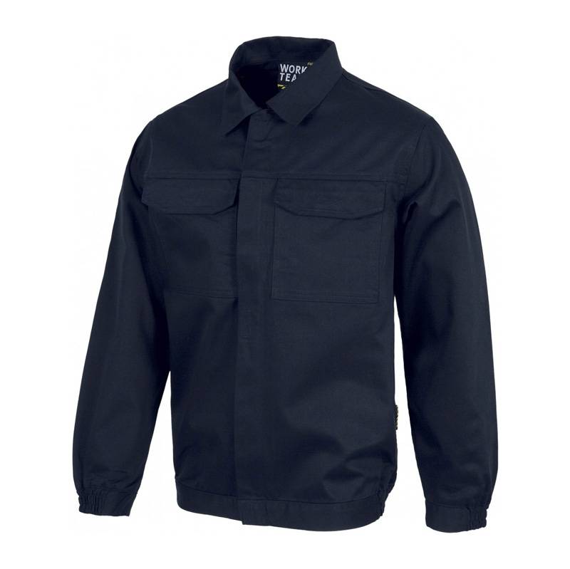 WTB1116 Cazadora con cierre de cremallera de metal oculta y velcro. Cuello camisero.