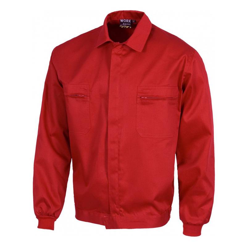 Cazadora con cremalleras de nylon, cintura elástica y dos bolsos de pecho.