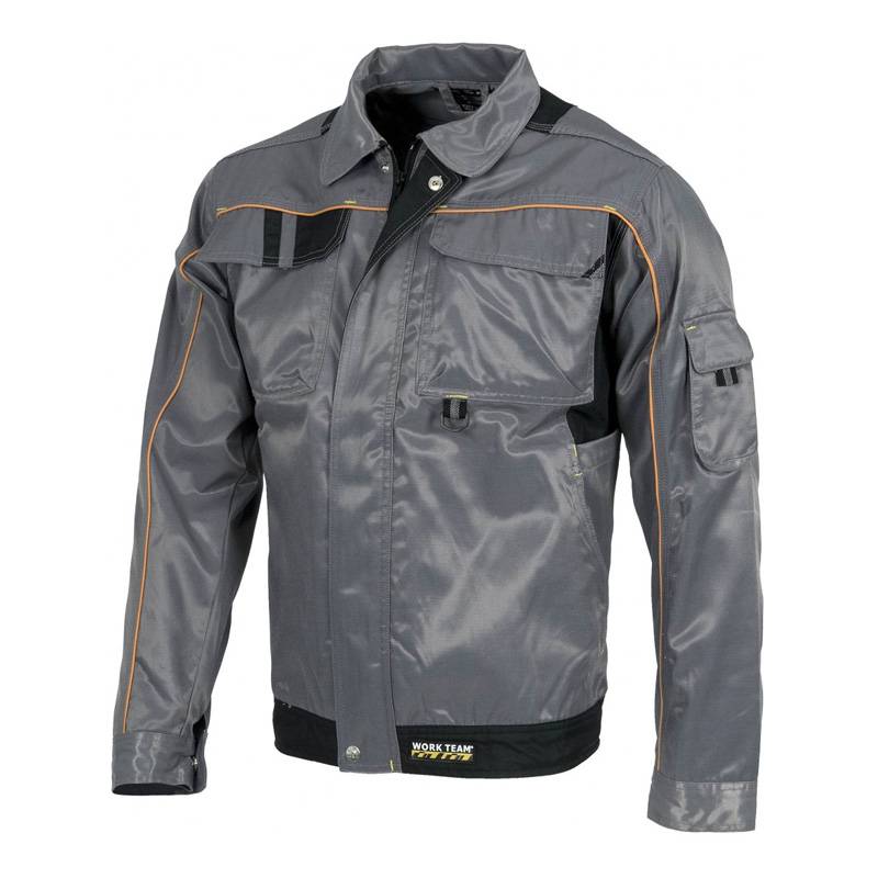 WTWF1901 Casaco com fecho de correr em nylon oculto por uma aba falsa com velcro e botões de pressão em metal.