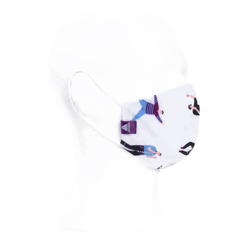 Mascarilla de tela en tejido elástico