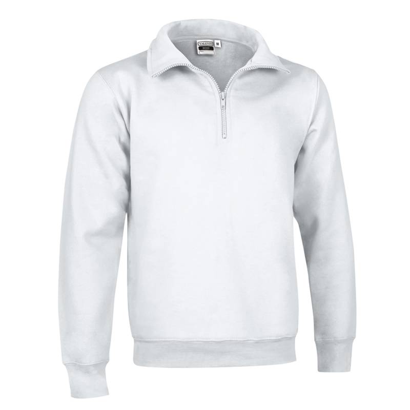 Sudadera con cremallera corta y cuello subido