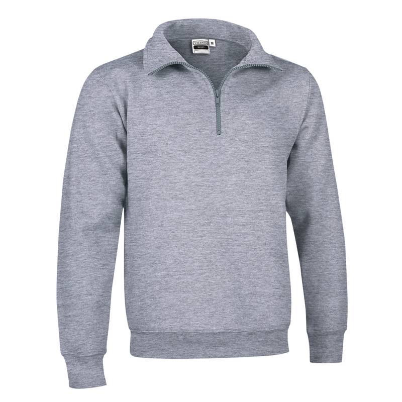 Sudadera con cremallera corta y cuello subido