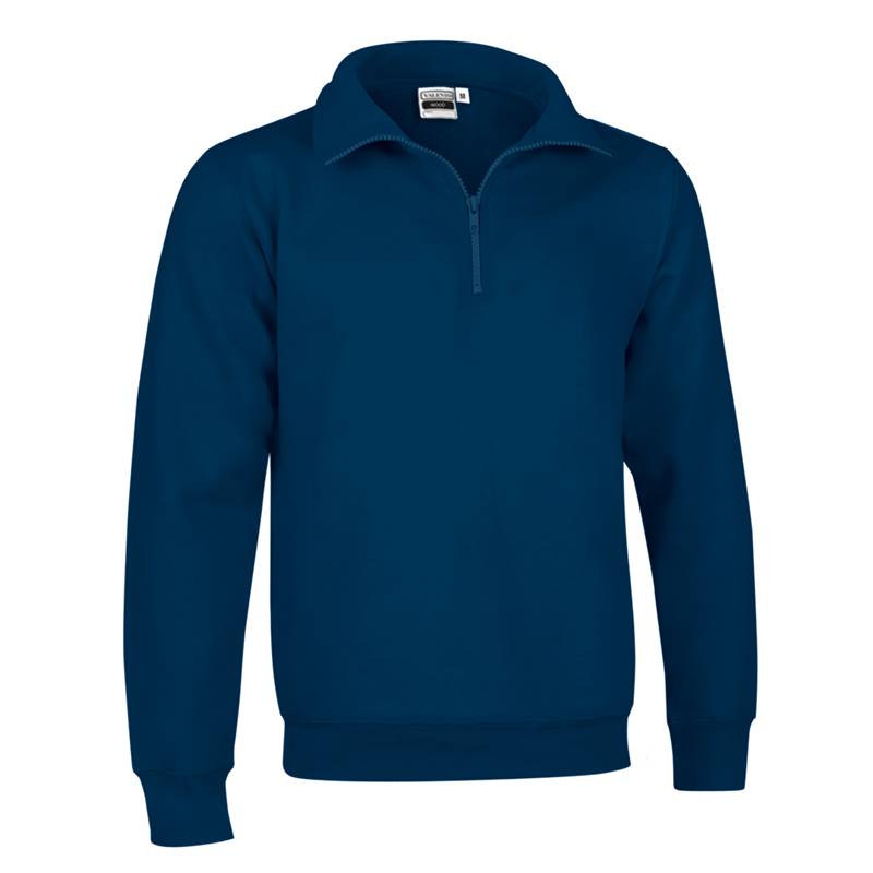 Sudadera con cremallera corta y cuello subido