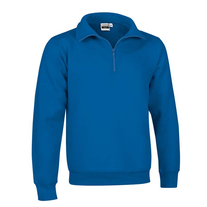 Sudadera con cremallera corta y cuello subido