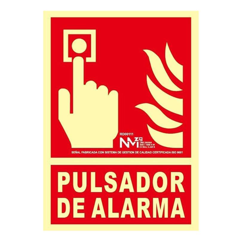 Señal PULSADOR DE ALARMA Fotoluminiscente