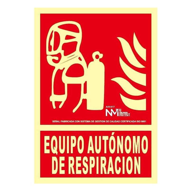 Señal EQUIPO AUTÓNOMO DE RESPIRACIÓN Fotolominiscente
