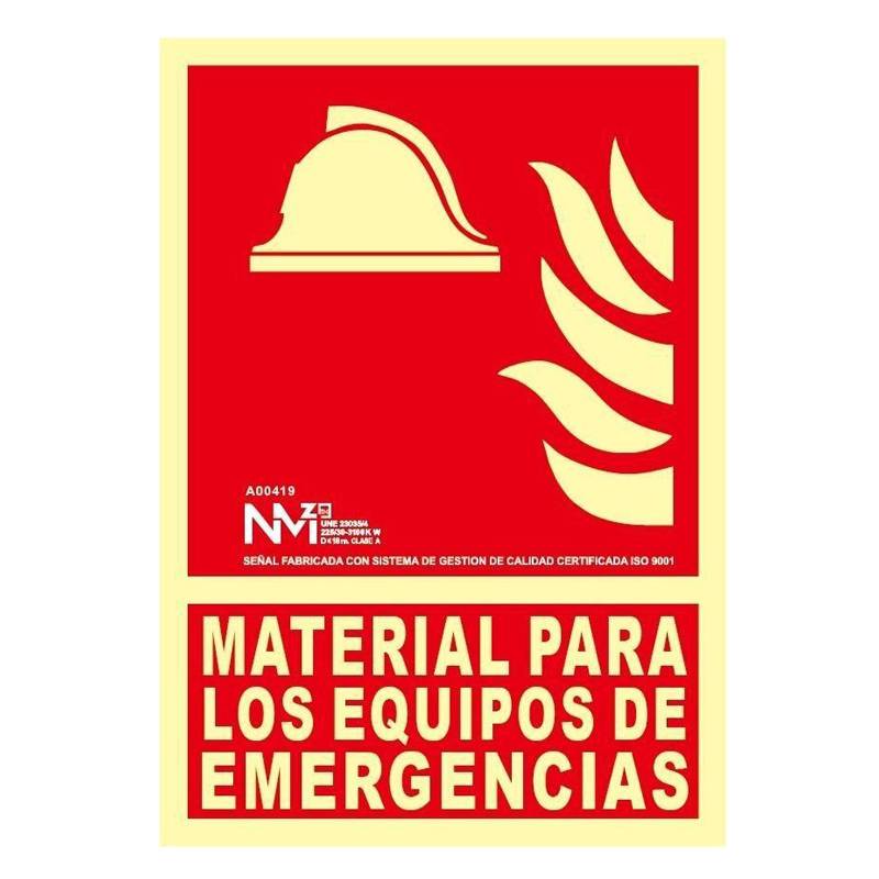 Señal EQUIPO DE LUCHA CONTRA INCENDIOS Fotoluminiscente