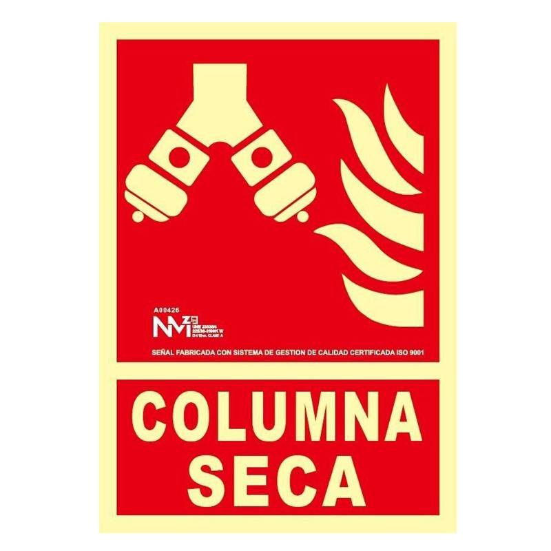 Señal COLUMNA SECA fotoluminiscente