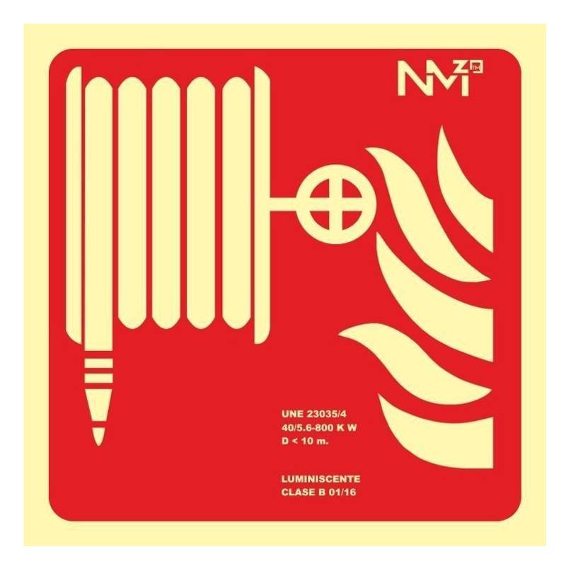 SEÑAL BOCA DE INCENDIO EQUIPADA FOTOLUMINISCENTE 210X210MM