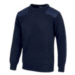 Jersey de cuello redondo con refuerzos