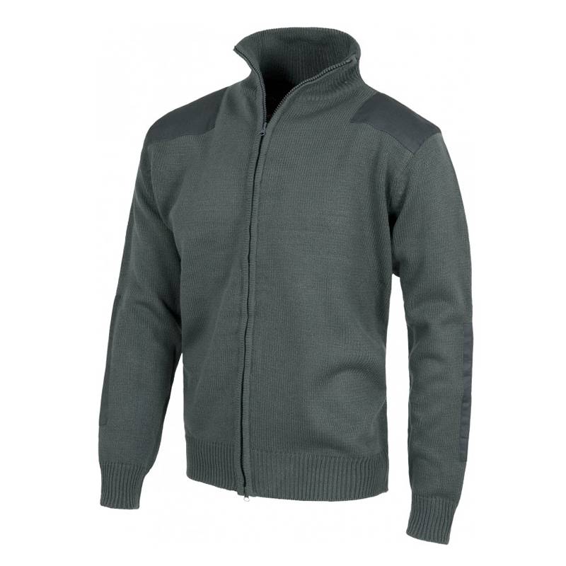 Chaqueta de cremallera con refuerzos