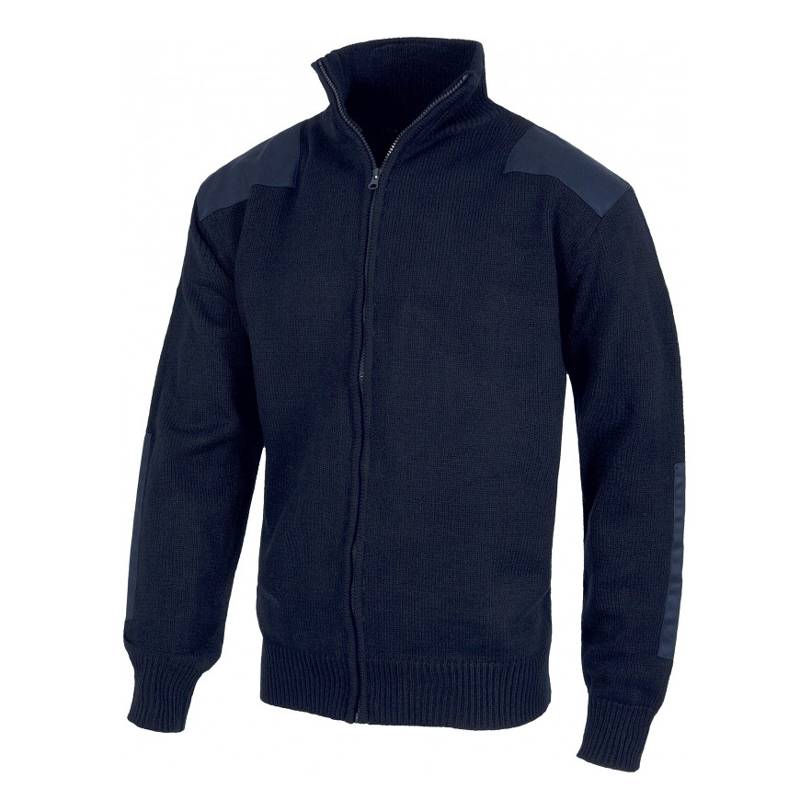 Chaqueta de cremallera con refuerzos