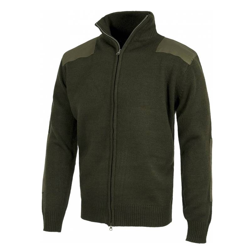 Chaqueta de cremallera con refuerzos