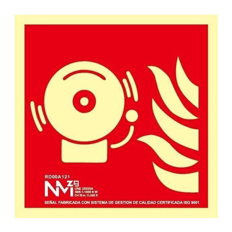 SEÑAL AVISADOR SONORO FOTOLUMINISCENTE PVC CLASE B