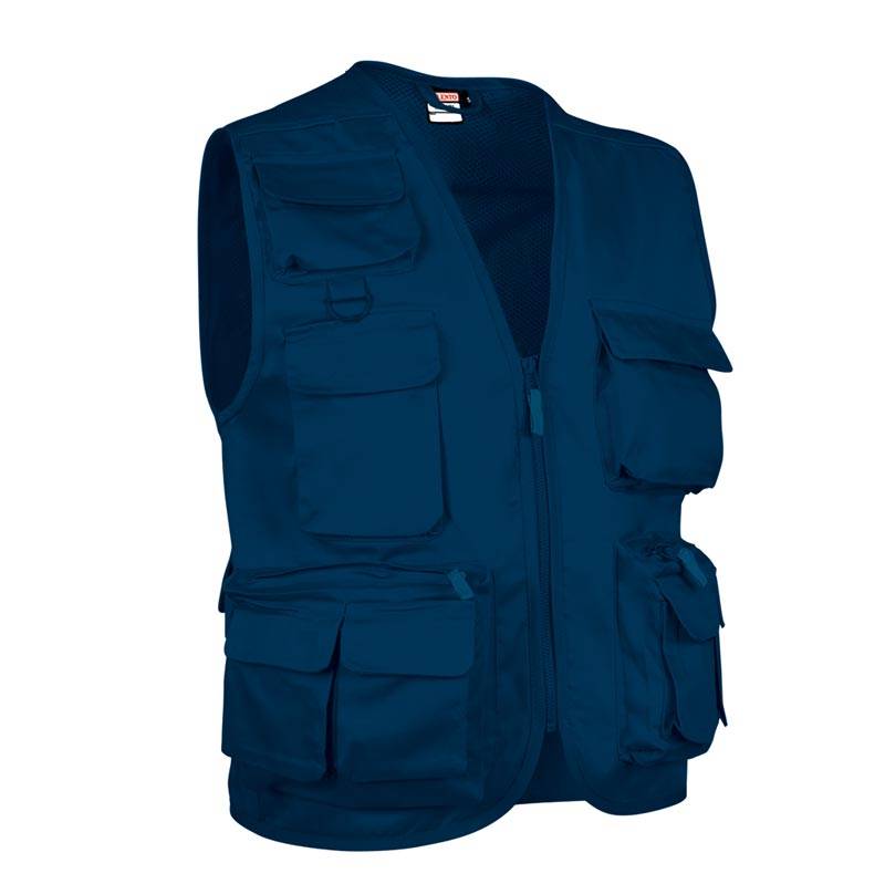 Colete de trabalho estilo Safari com vários bolsos