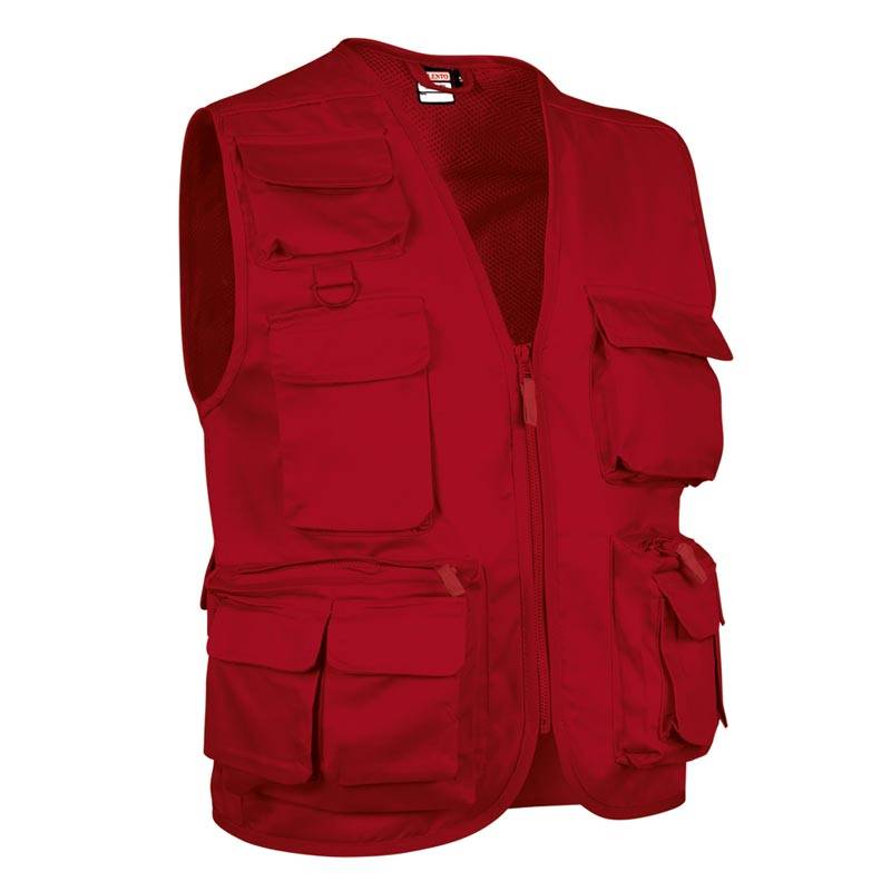 Colete de trabalho estilo Safari com vários bolsos