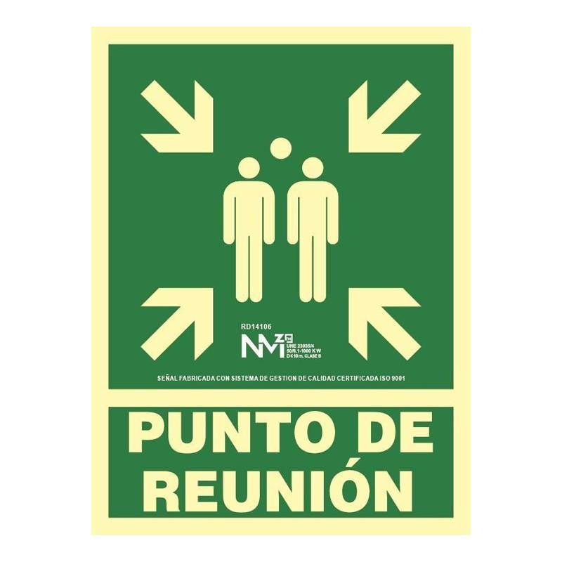 Señal fotoluminiscente PUNTO DE REUNIÓN