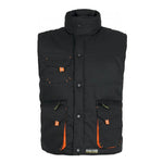 Chaleco acolchado multibolsillos con detalles combinados.