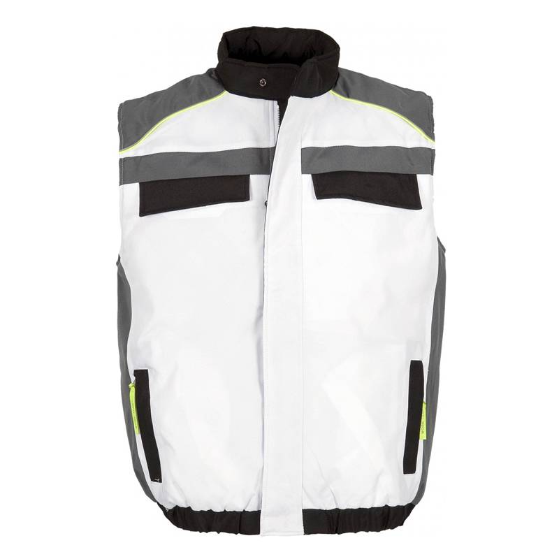 Chaleco acolchado con cierre cremallera combi 3 colores, vivos reflectantes.