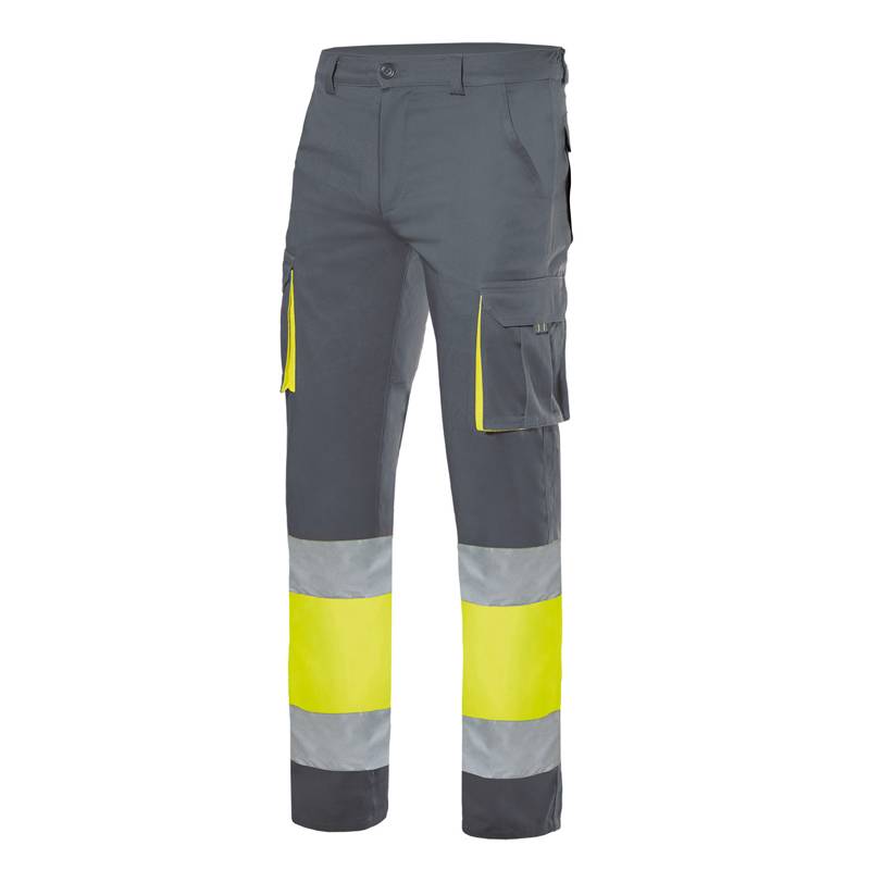 Pantalón multibolsillos bicolor tejido Strech