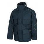 Parka amovível com forro de lã e debrum refletor. 100% poliéster.