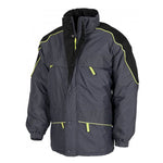Parka combinada acolchada con vivos reflectantes.