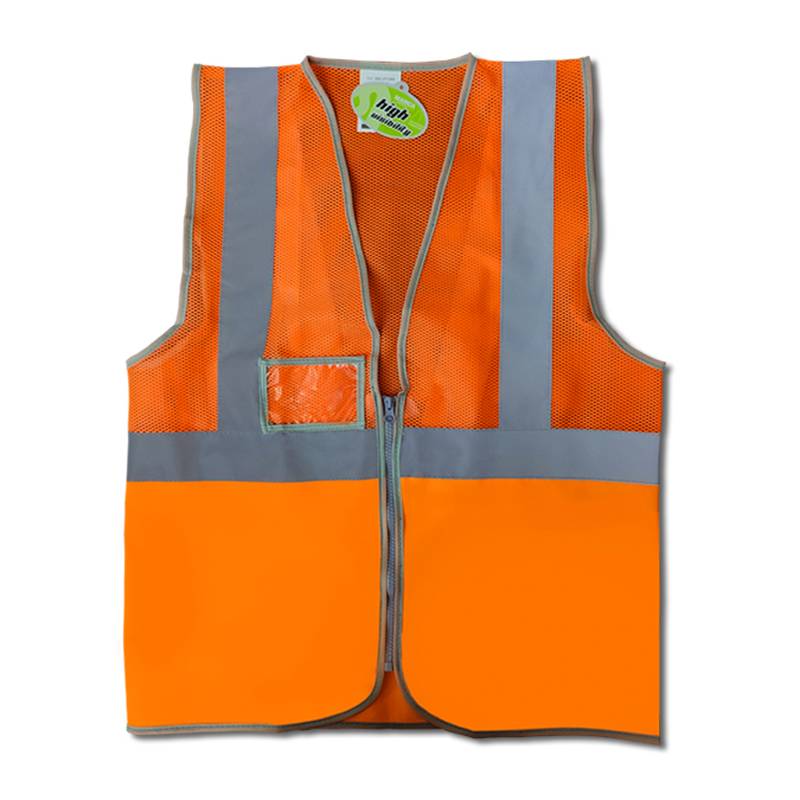 Chaleco de malla cierre cremallera A.V. con portaidentificación EN 471