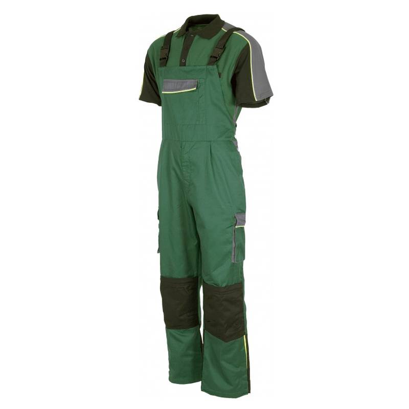 Peto, media espalda cubierta. Tirantes con elástico, hebillas automáticas.