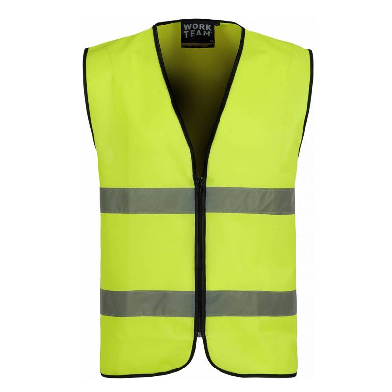 Chaleco con cierre de cremallera alta visibilidad