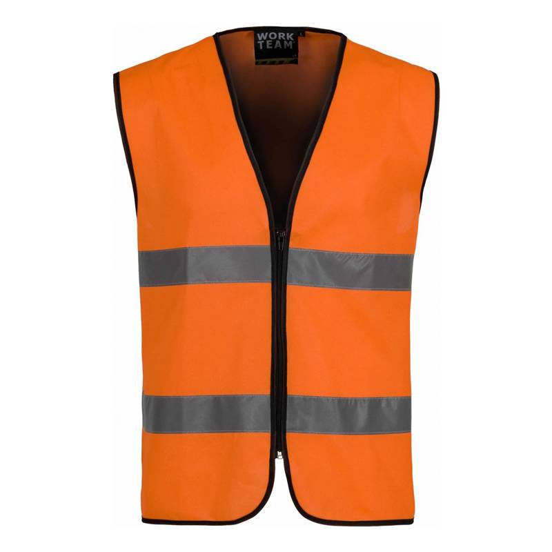 Chaleco con cierre de cremallera alta visibilidad